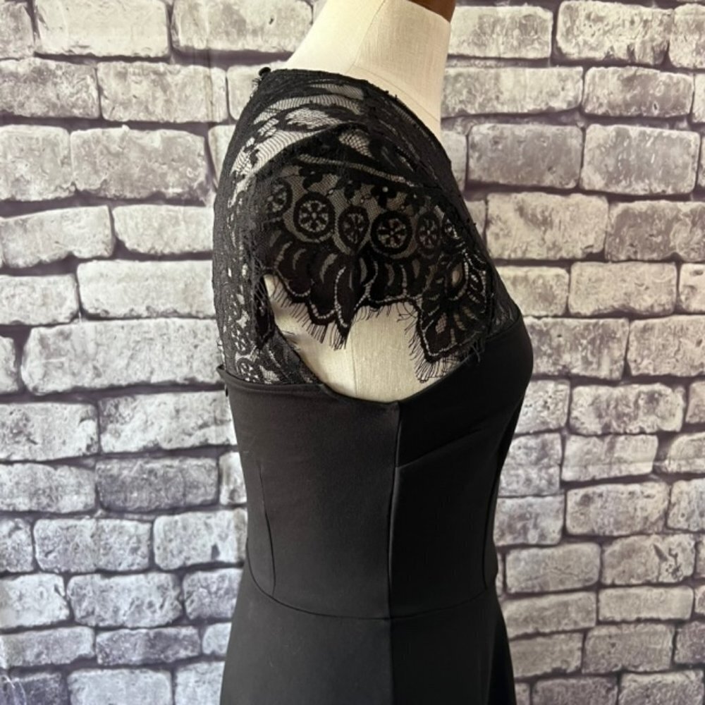 BB Dakota Black Lace Top Dress Size Medium - Picture 9 of 10